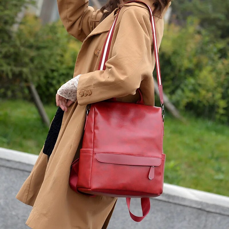 Sieviešu mugursoma Modes Ādas Liela Dizaina Ceļojumu Sieviešu Koledžas Plecu somas Pretaizdzīšanas Daudzfunkcionālas Iepirkšanās Skolas Somas