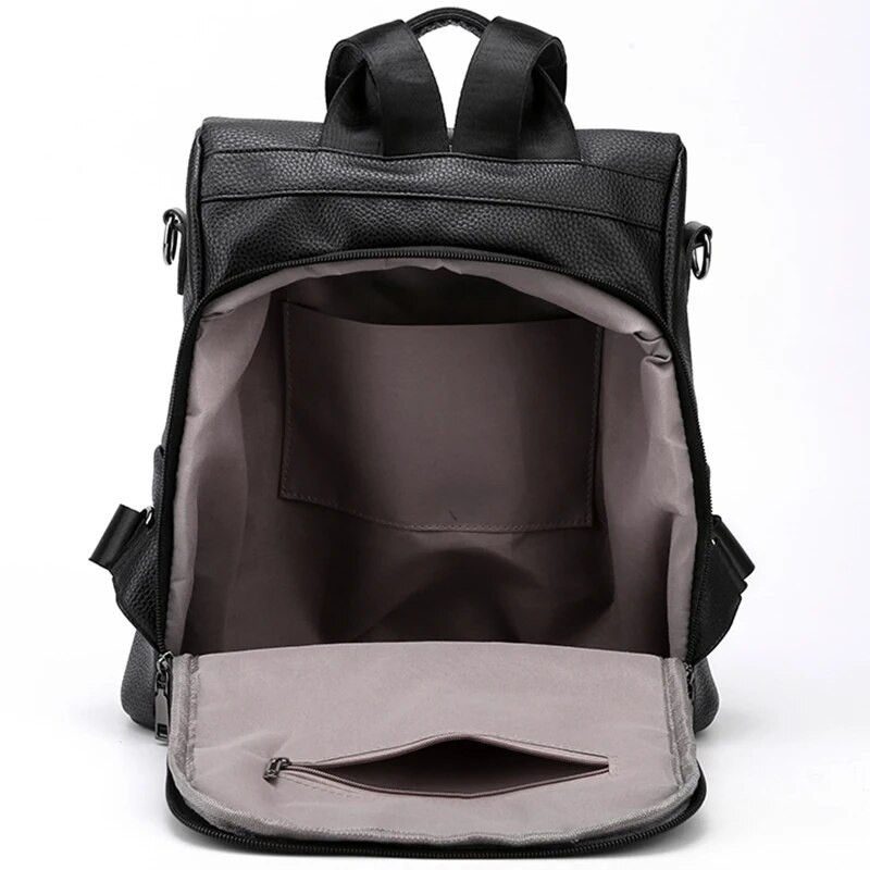 Pretaizdzīšanas ādas mugursoma sievietēm Vintage plecu soma Sieviešu liela ietilpība ceļojumu mugursoma Skolas somas meitenēm Mochila Feminina