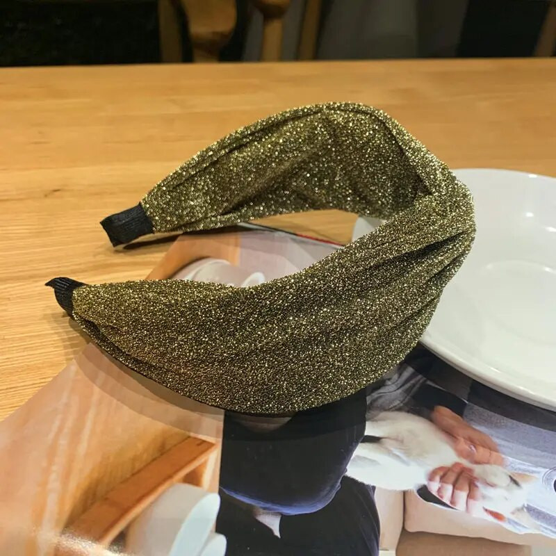 2022. gada vienkrāsains, spīdīgs samta krustu galvas lentes matu lentes ballītēm Roku darbs greznas flaneļa matu aksesuāri Galvassegas Galvassegas