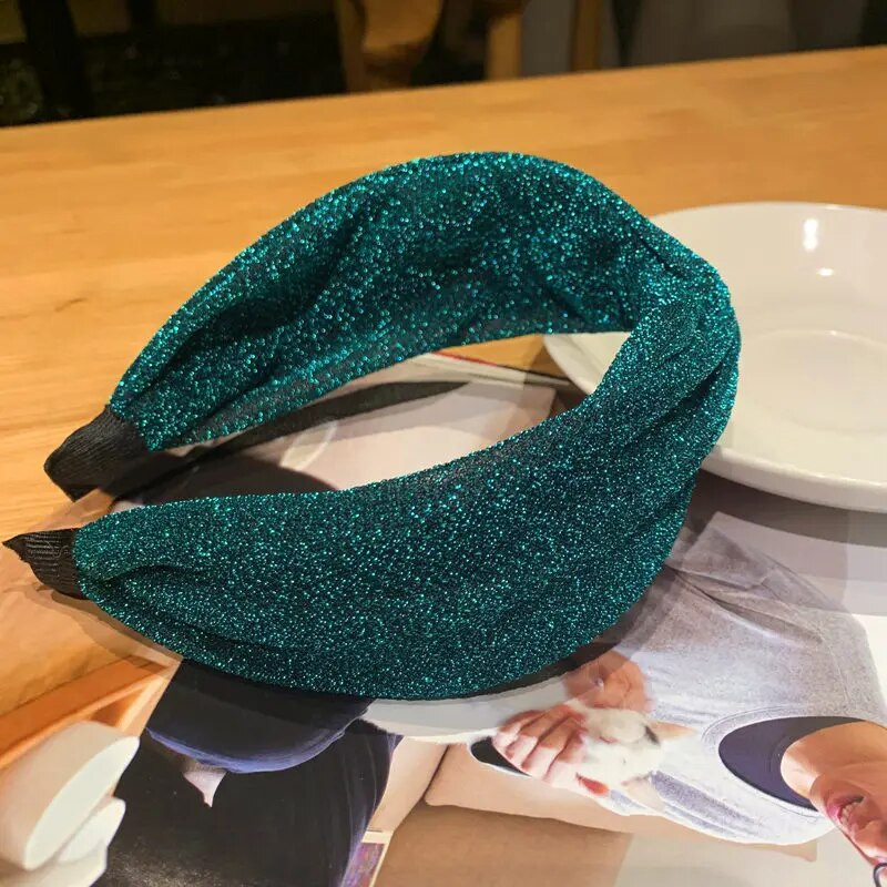 2022. gada vienkrāsains, spīdīgs samta krustu galvas lentes matu lentes ballītēm Roku darbs greznas flaneļa matu aksesuāri Galvassegas Galvassegas