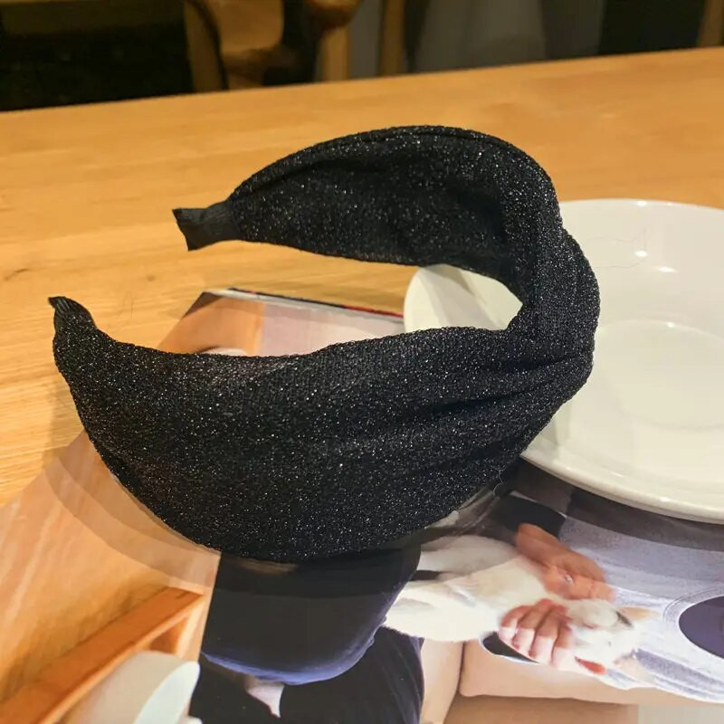 2022. gada vienkrāsains, spīdīgs samta krustu galvas lentes matu lentes ballītēm Roku darbs greznas flaneļa matu aksesuāri Galvassegas Galvassegas