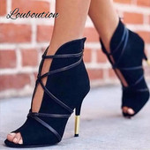 2022 pantofi de damă la modă peep toe lucru cu toc subțire pentru femei stiletto vară nou cu curele încrucișate de culoare solidă pantofi de damă cu toc înalt
