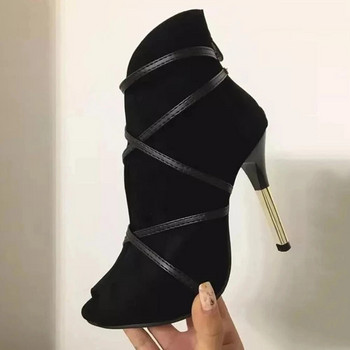 2022 Γυναικείες αντλίες Fashion Peep Toe Work Λεπτό τακούνι Γυναικείο στιλέτο Καλοκαιρινό Νέο Σταυρό λουράκι μονόχρωμο ψηλοτάκουνο γυναικεία παπούτσια