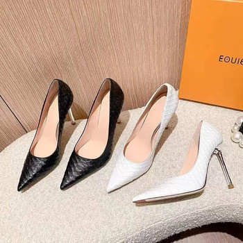 Νέα λευκά σούπερ ψηλοτάκουνα στιλέτο γόβες γυναικεία παπούτσια γραφείου με μυτερά δάχτυλα με λεπτό τακούνι για πάρτι Γυναικεία παπούτσια για φόρεμα με ψηλό τακούνι