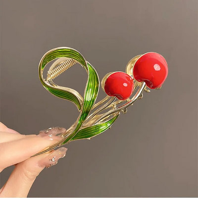 New Tulip Hair Claw Flower grace Shark Clip Headdress Vintage Ponytail Claw Clip Μοντέρνο γλυκό ΚΛΙΠ ΜΑΛΛΙΩΝ ΓΙΑ ΚΟΡΙΤΣΙΑ Κοσμήματα μαλλιών