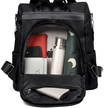 Раница против кражба Водоустойчива тъкан Оксфорд плат Голяма дамска чанта за през рамо Голям капацитет Ежедневна чанта за пътуване в семпъл стил