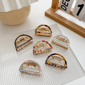 Muweordy 2023 Acetate Hair Claw Semicircular Hair Clip Trendy Hair Clips Vintage Hair Claws Κορεατικά αξεσουάρ μαλλιών για γυναίκες