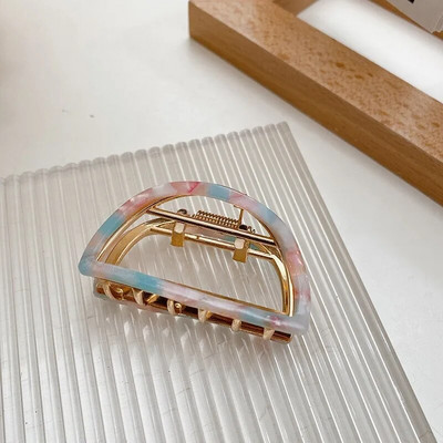 Muweordy 2023 Acetate Hair Claw Semicircular Hair Clip Trendy Hair Clips Vintage Hair Claws Κορεατικά αξεσουάρ μαλλιών για γυναίκες