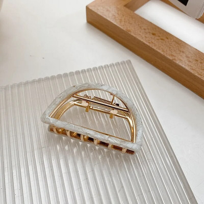 Muweordy 2023 Acetate Hair Claw Semicircular Hair Clip Trendy Hair Clips Vintage Hair Claws Κορεατικά αξεσουάρ μαλλιών για γυναίκες