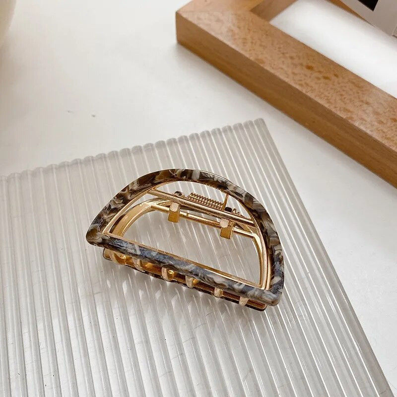 Muweordy 2023 Acetate Hair Claw pusapaļa matu sprādze Moderna matu sprādze Vintage matu spīles korejiešu matu aksesuāri sievietēm