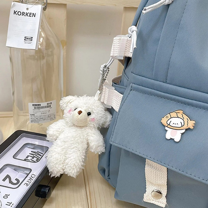 Klēpjdatora mugursoma liela ietilpība koledžas studentu mugursoma ar medaļas kulonu, vienkāršu regulējamu siksnu pusaudžu meitenēm