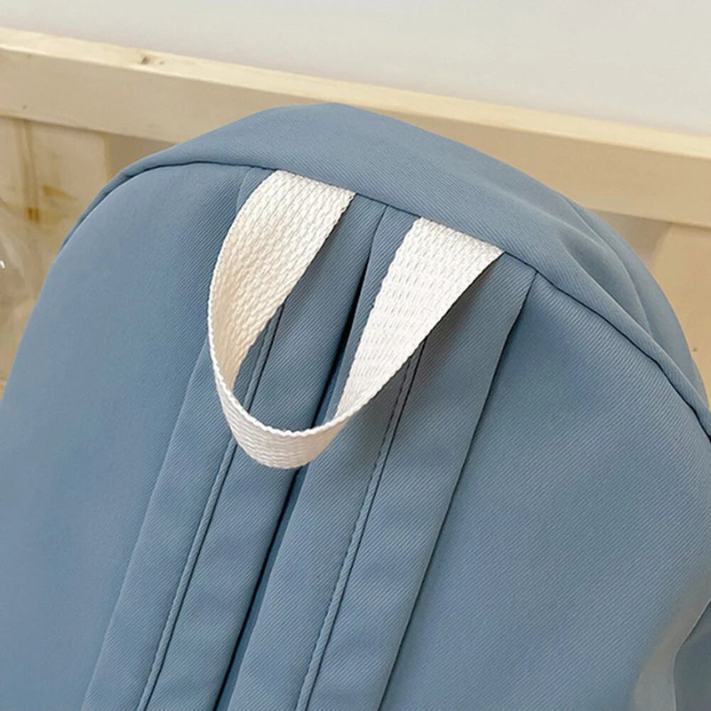 Klēpjdatora mugursoma liela ietilpība koledžas studentu mugursoma ar medaļas kulonu, vienkāršu regulējamu siksnu pusaudžu meitenēm