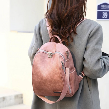 Модна мека кожена раница Луксозна дизайнерска дамска чанта против кражба 2023 г. Дамска чанта с голям капацитет Чанти през рамо Mochilas