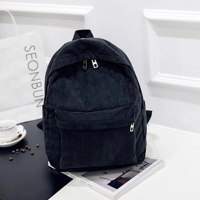 New Trend Teenage Backpack Fashion Women Corduroy Backpack College School Bagpack Τσάντες ώμου ταξιδιού για έφηβες 2023