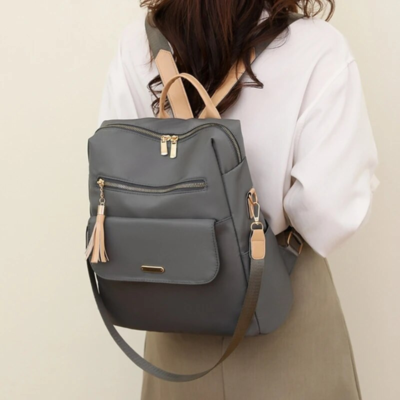 Sieviešu viegla mugursoma somiņa Daudzfunkcionāla pretaizdzīšanas mugursoma Sieviešu mugursoma plecu soma Daudzpusīga ceļojumu mugursoma
