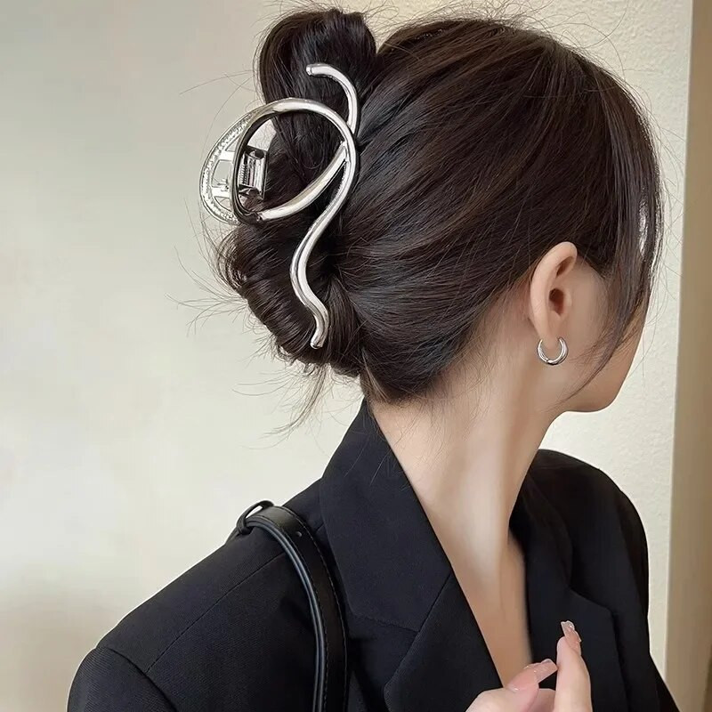 Modes metāla matu spīles, korejiešu haizivju saspraudes, satverams vannas matu satvērējs sievietēm, elegantas galvassegas matu aksesuāri sievietēm 2023. g.