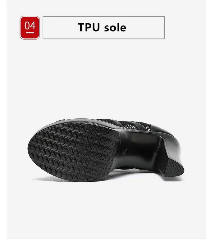 2022. gada Peep Toe Sandalzābaki Tīkla vasaras papēži Sieviešu augstpapēžu platformas apavi ar dobu kvadrātveida papēžu muguras rāvējslēdzējs, melns