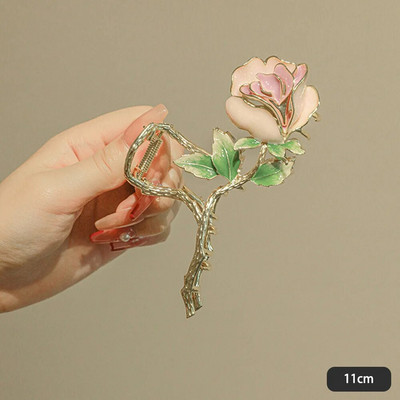 Υπέροχα καλύμματα κεφαλής Bell Orchid Hair Claws για Γυναίκες Κορίτσια Μοντέρνα αλογοουρά Κλιπ με νύχια στολίδι Αξεσουάρ μαλλιών Heawear Tiara