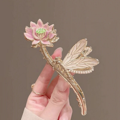 Υπέροχα καλύμματα κεφαλής Bell Orchid Hair Claws για Γυναίκες Κορίτσια Μοντέρνα αλογοουρά Κλιπ με νύχια στολίδι Αξεσουάρ μαλλιών Heawear Tiara