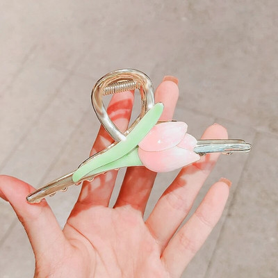 Υπέροχα καλύμματα κεφαλής Bell Orchid Hair Claws για Γυναίκες Κορίτσια Μοντέρνα αλογοουρά Κλιπ με νύχια στολίδι Αξεσουάρ μαλλιών Heawear Tiara