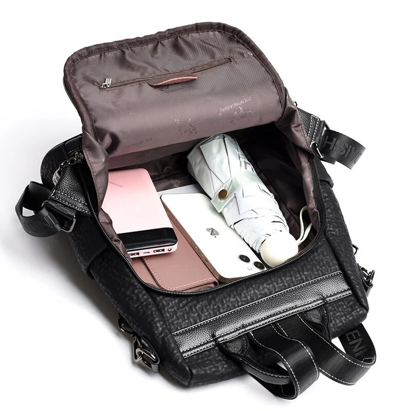 2023. gada pretaizdzīšanas ādas sieviešu mugursoma Modes pretaizdzīšanas sieviešu mugursomas Drukas skolas soma Augstas kvalitātes lielas ietilpības mugursoma