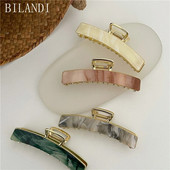 Bilandi New Korea Acetate Geometric Square Shark Hair Clip Αξεσουάρ κεφαλής για γυναίκες, κορίτσια, κλιπ για νύχια μαλλιών