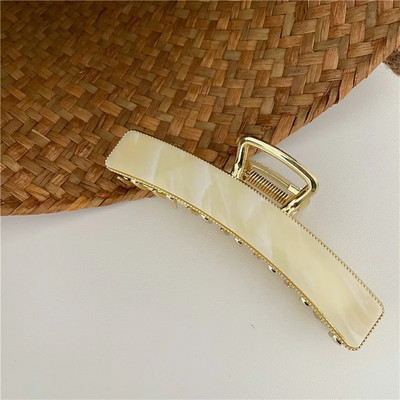 Bilandi New Korea Acetate Geometric Square Shark Hair Clip Αξεσουάρ κεφαλής για γυναίκες, κορίτσια, κλιπ για νύχια μαλλιών