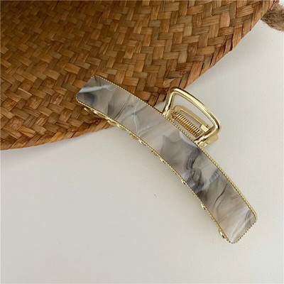 Bilandi New Korea Acetate Geometric Square Shark Hair Clip Αξεσουάρ κεφαλής για γυναίκες, κορίτσια, κλιπ για νύχια μαλλιών