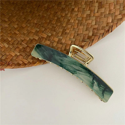 Bilandi New Korea Acetate Geometric Square Shark Hair Clip Αξεσουάρ κεφαλής για γυναίκες, κορίτσια, κλιπ για νύχια μαλλιών