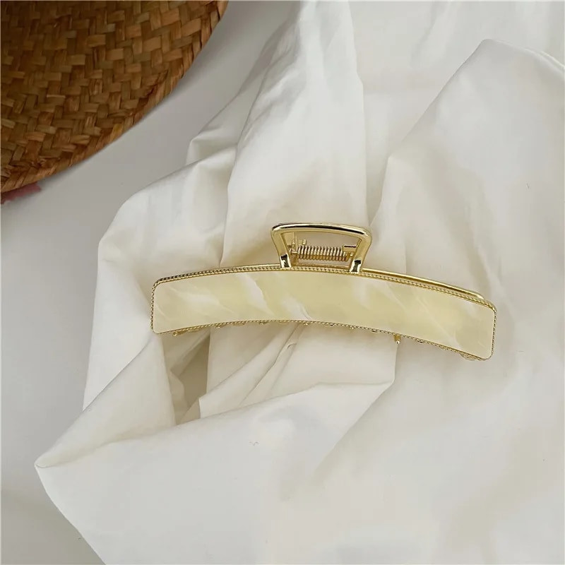 Bilandi New Korea Acetate ģeometriski kvadrātveida haizivju matu sprādzes galvassegu aksesuāri sievietēm, meiteņu matu spīles