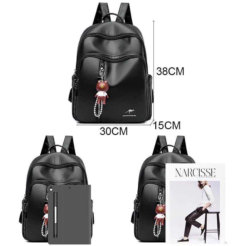 Jauna modes mugursoma Luksusa dizaineru sieviešu mugursoma pret nozagšanu sievietēm mīkstas ādas skolas soma Lielas ietilpības ceļojumu somas Mochila