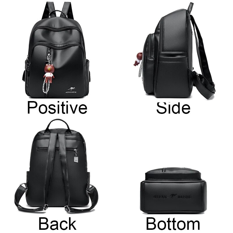 Jauna modes mugursoma Luksusa dizaineru sieviešu mugursoma pret nozagšanu sievietēm mīkstas ādas skolas soma Lielas ietilpības ceļojumu somas Mochila