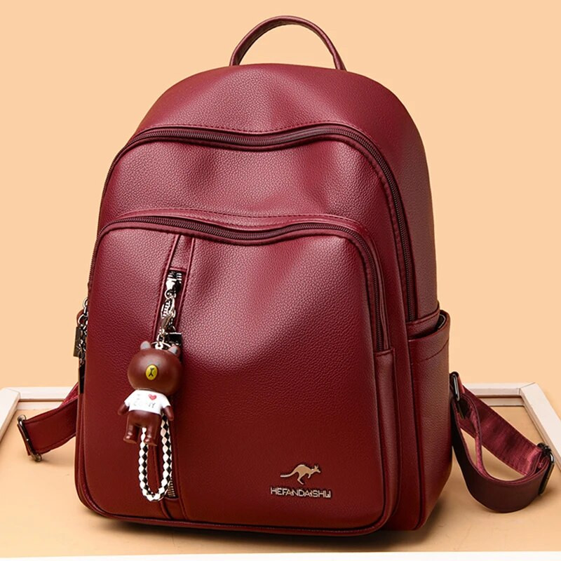 Jauna modes mugursoma Luksusa dizaineru sieviešu mugursoma pret nozagšanu sievietēm mīkstas ādas skolas soma Lielas ietilpības ceļojumu somas Mochila