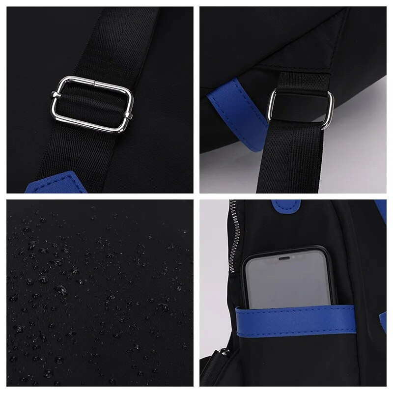 Jauna ūdensnecaurlaidīga sieviešu mugursoma soma neilona pretaizdzīšanas mugursoma viegla plecu soma kabrioleta sieviešu modes ikdienas ikdienas soma