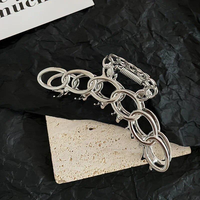 Sieviete Sudraba Krāsa Metāla krabju matu sprādzes Sievietēm Moderni Matu Spīļstieņi Galvassegas Matadatas Modes Matu Aksesuāri Galvassegas