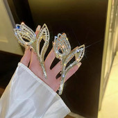 Fashion Pearl Tulip Catch Clip Γυναικείο Καλοκαιρινό Μεγάλο Κλιπ Νύχι Αλογοουρά Shark Clip Rhinestones Γυναικείο κλιπ μαλλιών Heawear
