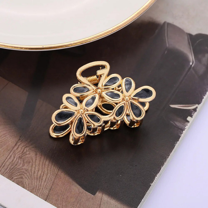 Temperamenta meitene ziedu matu sprādze atpakaļ galvas diena sweet grab klips