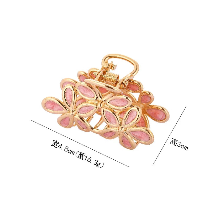 Temperamenta meitene ziedu matu sprādze atpakaļ galvas diena sweet grab klips