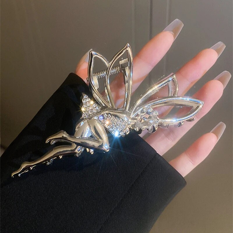 Rhinestone matu sprādzes Elf Angel Claw Clip matu aksesuāri sievietēm Luksusa dizaineru matu rotaslietas rotājumi Dropshipping