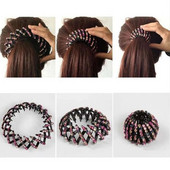 Moda femei coc cristal gheare coada-cal catarama clema de par cuib de pasare accesorii de par extinse coada de cal pentru femeie