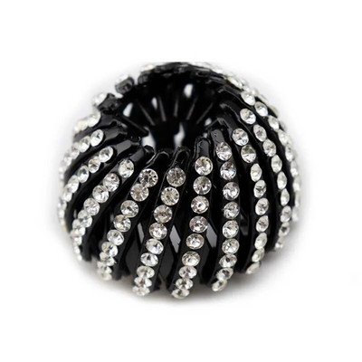 Moda femei coc cristal gheare coada-cal catarama clema de par cuib de pasare accesorii de par extinse coada de cal pentru femeie