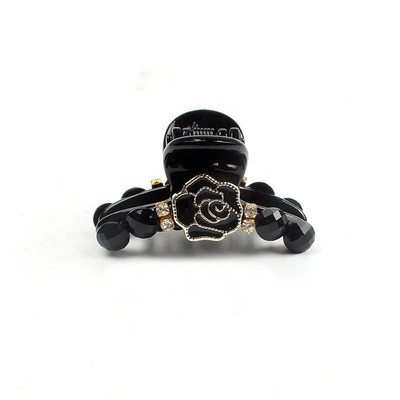 Σμάλτο Camellia φουρκέτα Luxury Rhinestone Flower Hair Claw Clips για Γυναικείες Κορίτσια Αξεσουάρ πάρτι κεφαλής Κορεάτικο Z059