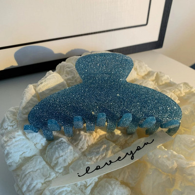 Muweordy Vintage Glitter Hair Clip Acetate Hair Claw Bath Barrette Hair Claw Clips Μοντέρνα κλιπ μαλλιών Αξεσουάρ μαλλιών για γυναίκες