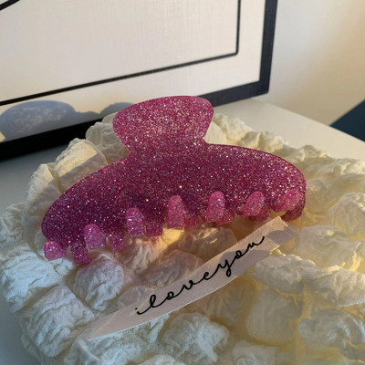 Muweordy Vintage Glitter Hair Clip Acetate Hair Claw Bath Barrette Hair Claw Clips Μοντέρνα κλιπ μαλλιών Αξεσουάρ μαλλιών για γυναίκες