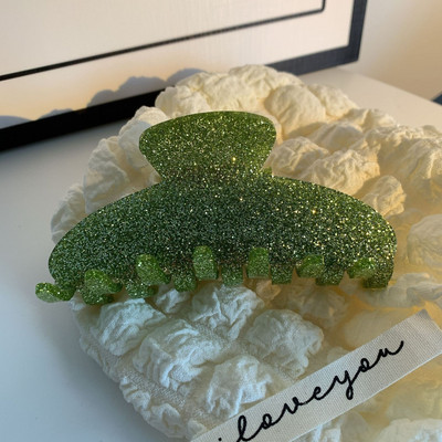 Muweordy Vintage Glitter Hair Clip Acetate Hair Claw Bath Barrette Hair Claw Clips Μοντέρνα κλιπ μαλλιών Αξεσουάρ μαλλιών για γυναίκες