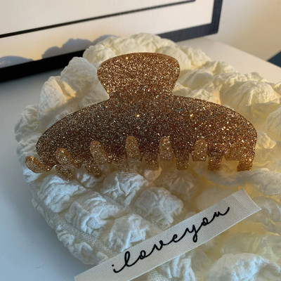 Muweordy Vintage Glitter Hair Clip Acetate Hair Claw Bath Barrette Hair Claw Clips Μοντέρνα κλιπ μαλλιών Αξεσουάρ μαλλιών για γυναίκες