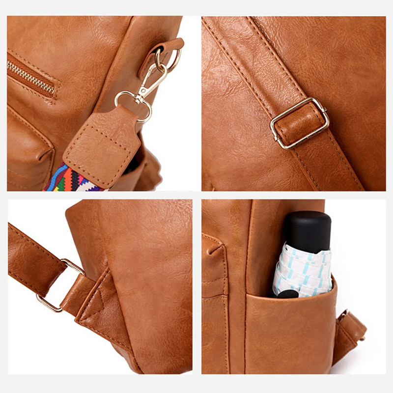 Sieviešu modes pretaizdzīšanas ādas mugursoma liela dizaineru ceļojumu sieviešu modes kabriolets koledžas plecu somas рюкзак женский