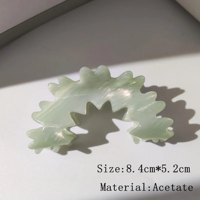 HANGZHI Flower Hollow Geometric Acetate Color Shark Hair Claw Γυναικεία κορίτσια 2022 Springs Νέα Μοντέρνα αξεσουάρ κεφαλής κλιπ μαλλιών