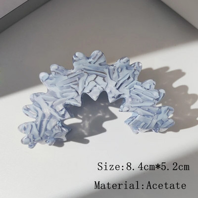 HANGZHI Flower Hollow Geometric Acetate Color Shark Hair Claw Γυναικεία κορίτσια 2022 Springs Νέα Μοντέρνα αξεσουάρ κεφαλής κλιπ μαλλιών