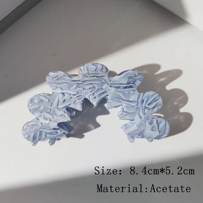 HANGZHI Flower Hollow Geometric Acetate Color Shark Hair Claw Γυναικεία κορίτσια 2022 Springs Νέα Μοντέρνα αξεσουάρ κεφαλής κλιπ μαλλιών